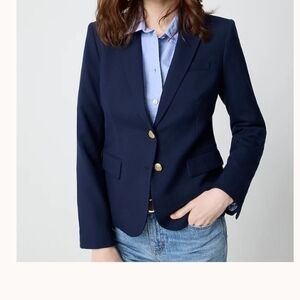 J. Crew Schoolboy Navy Wool  Blazer Women's 10 Old Money Preppy